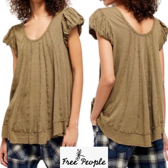 NWT We The Free Free People New Star Tee Oregano